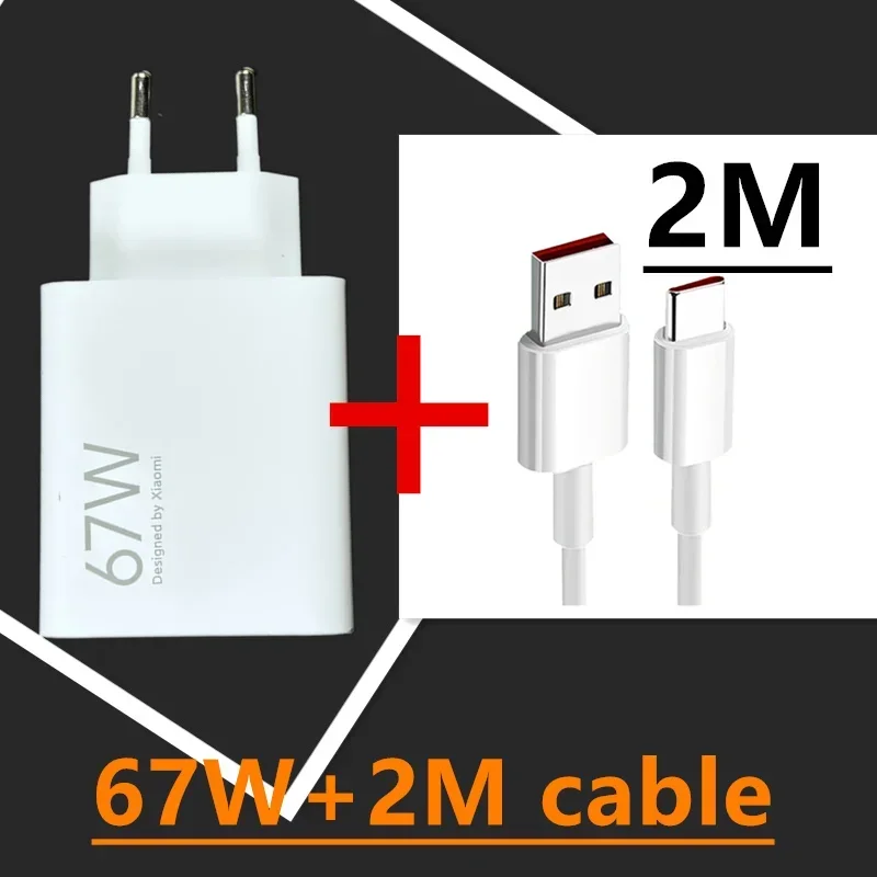 67W Xiaomi Original-Ladegerät Turbo Charge Gan EU-Adapter 6A USB-Typ-C-Kabel für Poco X5 F5 Pro Mi 13 Lite Mix Fold 3 2 Smartphone