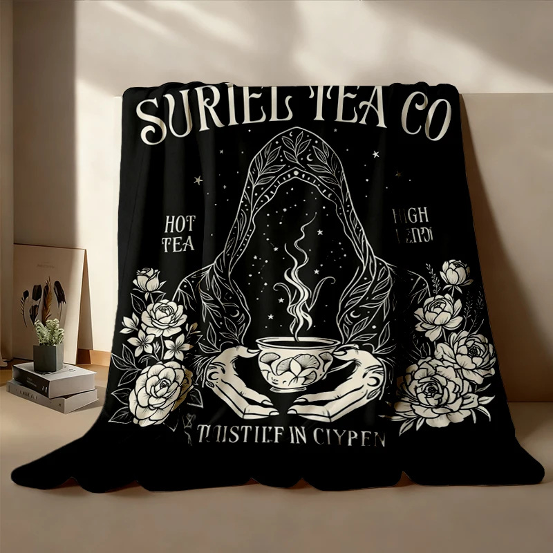 Suriel Tea Co Flannel Blanket Bookish Gift, A Court of Thorns and Roses Flannel Throw