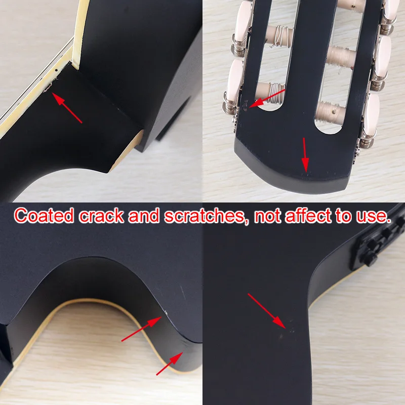 40 Zoll Silent Classic Gitarre, dünner Korpus, 6-saitige Fichtenholzplatte, Hochglanz, klassische Silent-Gitarre, natürliche und sonnenbrandfarbene Farbe