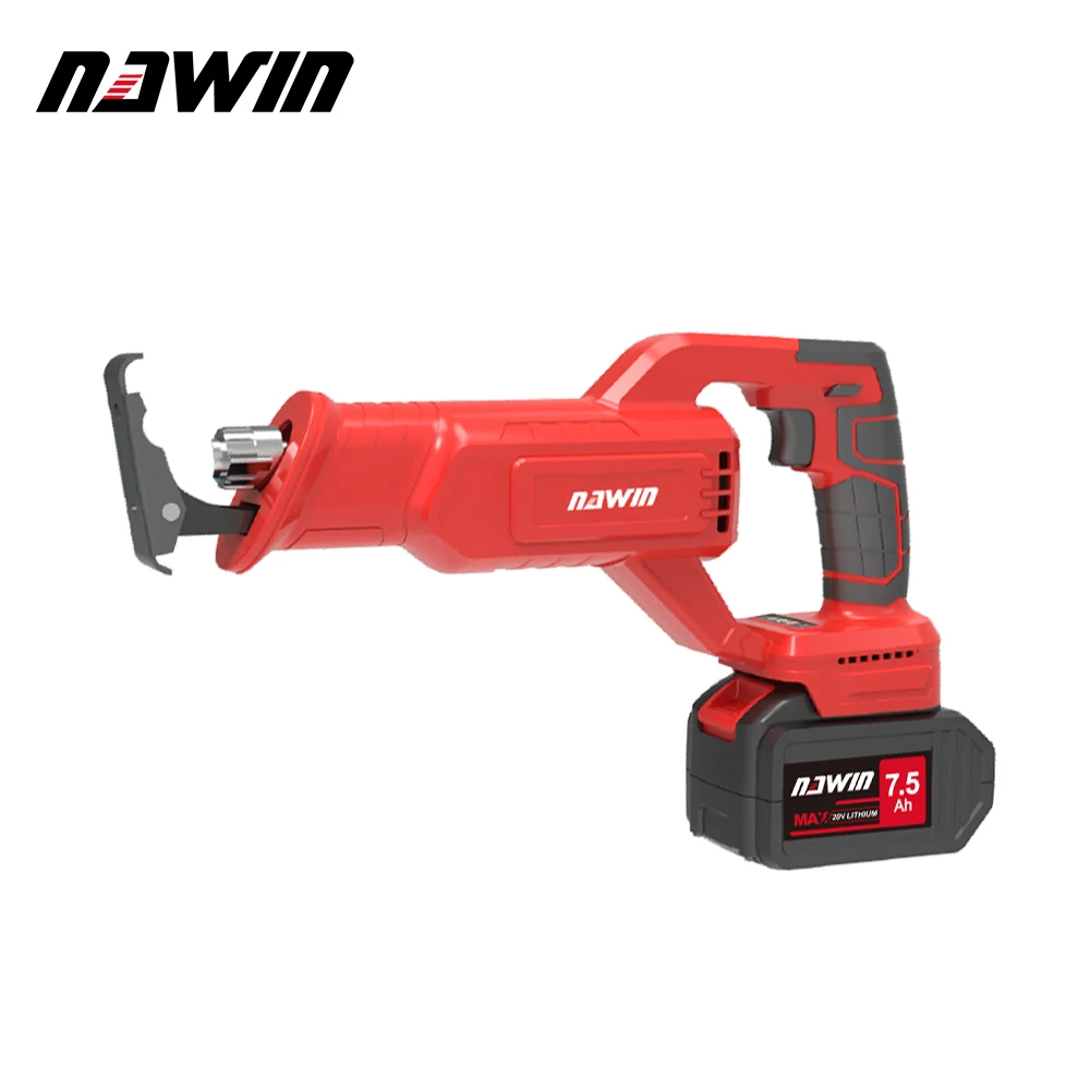 Nawin 21V Brushless Cordless Reciprocating Saw Rechargeable Saber Saw For Wood Steel Metal Cutting With Blade Kit Handsaw