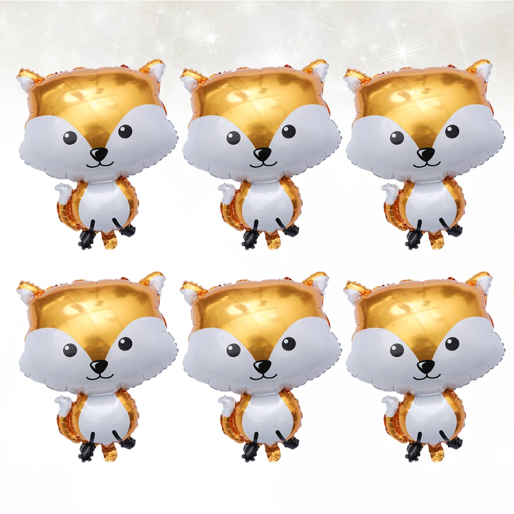 

6 Pcs Party Birthday Decoration Foil Balloons Rabbit Animal Aluminum Fashion Child
