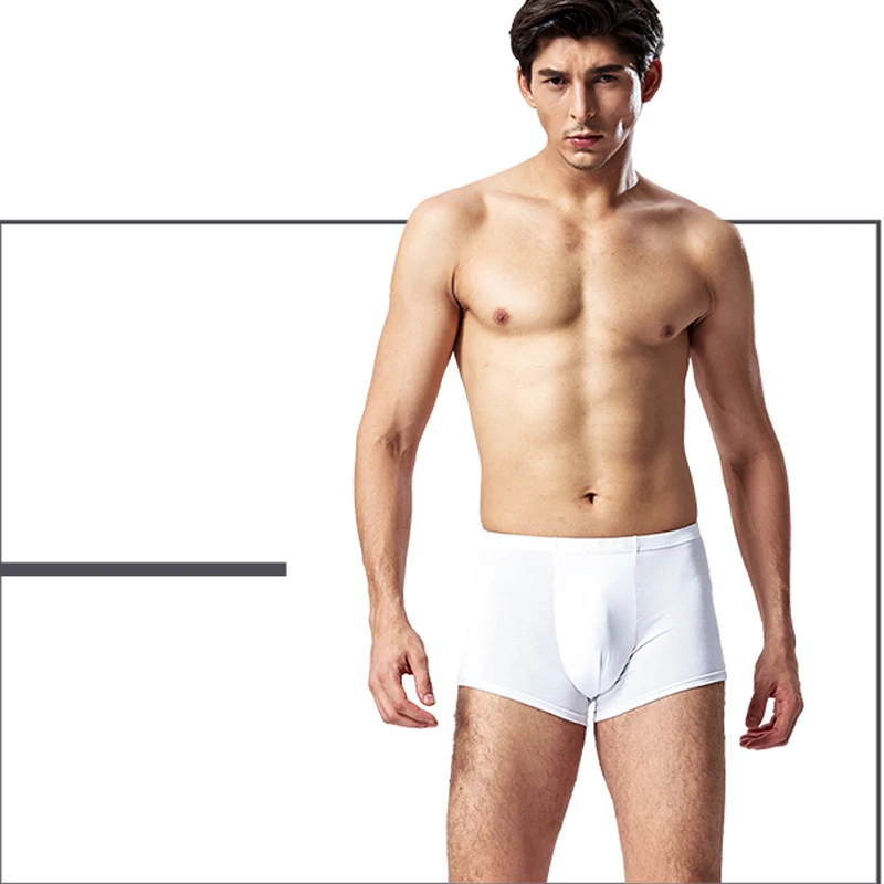 4Pcs/lot Top Brand Calvin Boxer Men 3D U Cuecas Underwears Men White Boxer Shorts Homme Underpants Mens Underwear Boxers Men