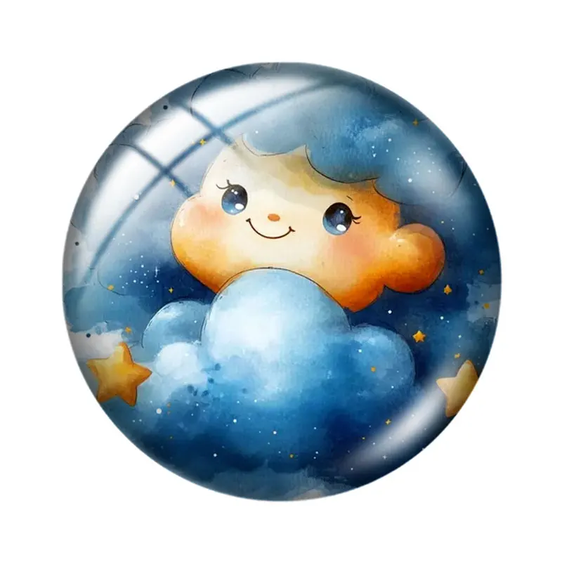 لطيف سحابة 12/18/20/25 مللي متر الزجاج كابوشون قلادة سوار قلادة خواتم للمجوهرات التجريبي أقراط الظهر صنع النتائج #4