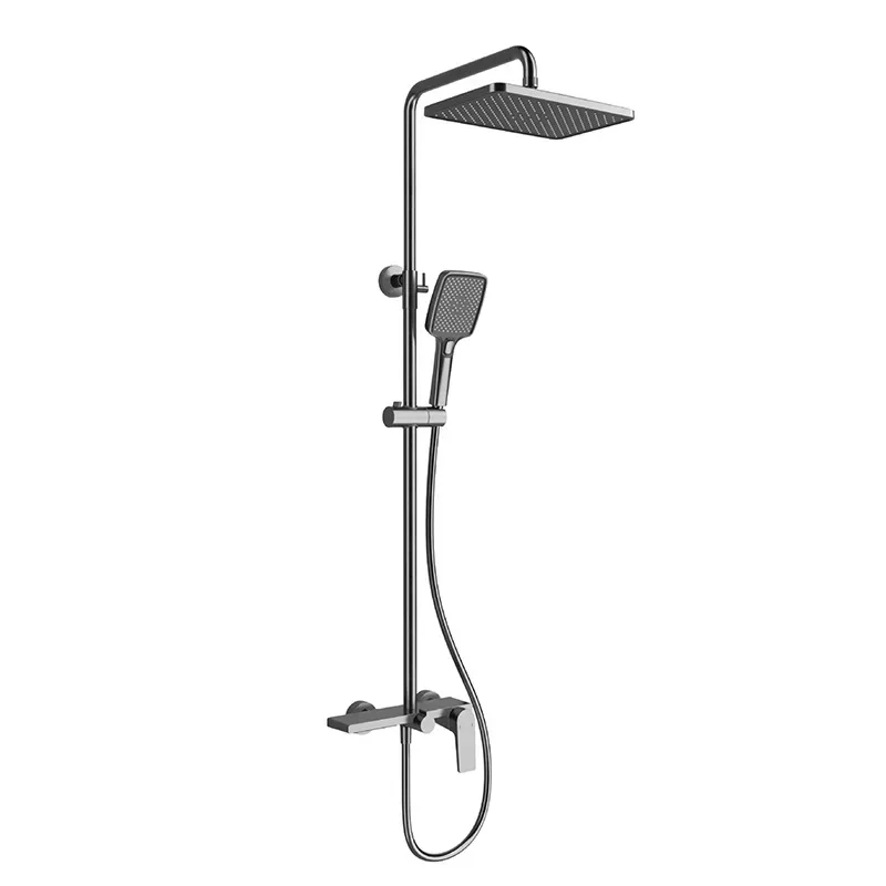 #Shower Set, Thermostatic Brass Shower Head, Bathroom Rainfall Faucet, High Pressure Water Saving, Complete Bath Fixture