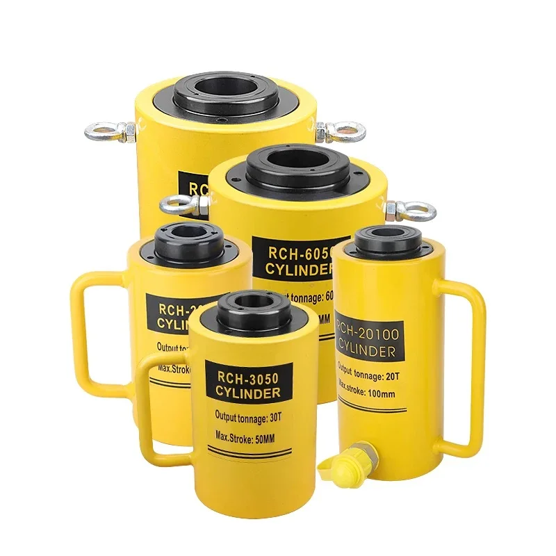 Hollow Hydraulic Jack RCH 20T-30T Electric Split Cylinder, Heavy-Duty Industrial Lifting Tool for Machinery & Vehicle Repair