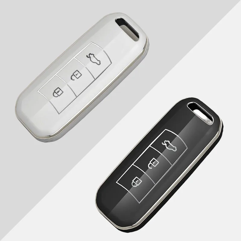 TPU Car Remote Key Case Cover Shell For Trumpchi GAC GS3 GS5 GS6 Keyless Protector Holder Fob Accessories Keychain