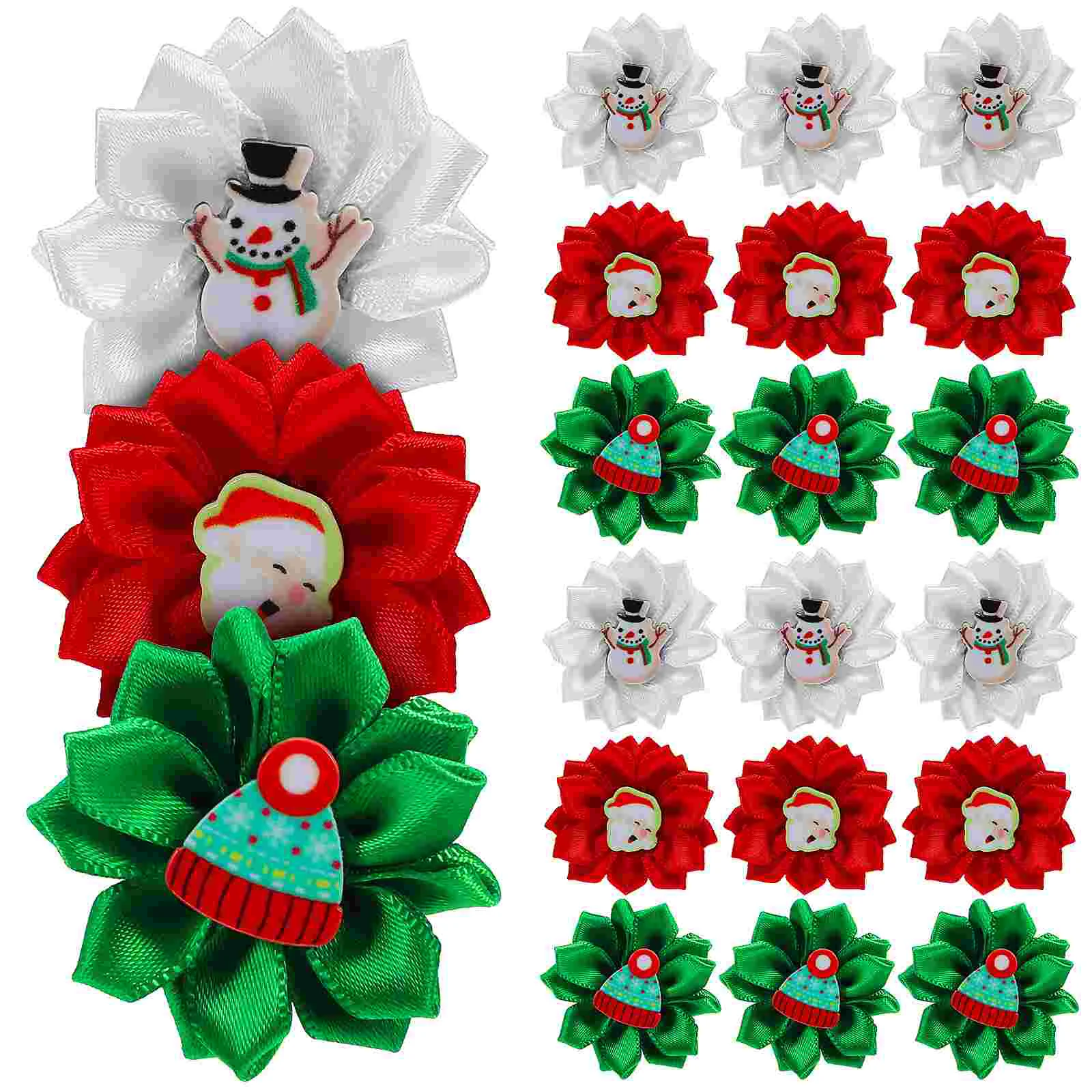 30 Pcs Pet Accessories Puppy Christmas Dog Headwear Decor Clothing Bows Topknot Headdress Ornaments For