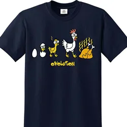 Ovolution-Camiseta divertida de pollo, evolución, broma, fiesta, regalo de Navidad, Top