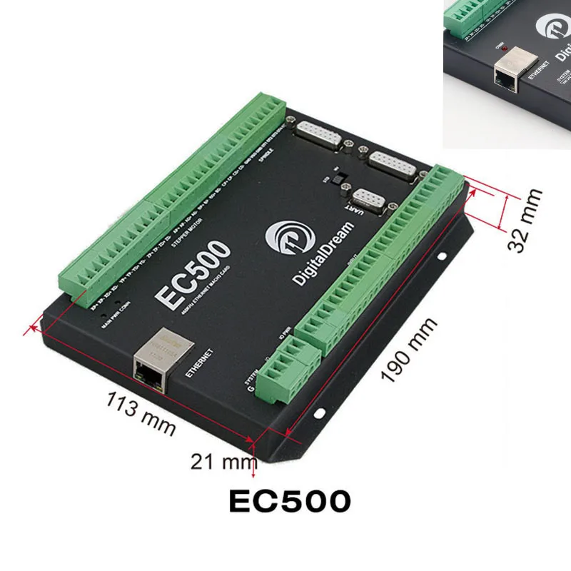 For CNC DIY Engraver Router Machine EC500 Ethernet 3 4 5 6 Axis Mach3 Motion Control Breakout Board