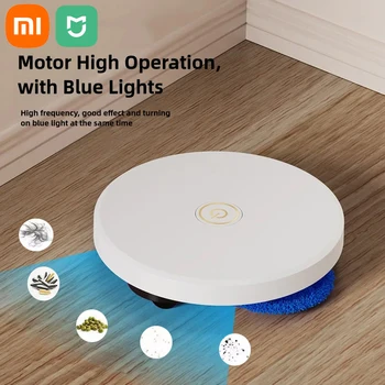 רובוט ניקוי חכם של Xiaomi עם גלגלים כפולים, מכונת שטיפה אוטומטית לרצפה יבשה ורטובה עם טעינה USB לניקוי ביתי