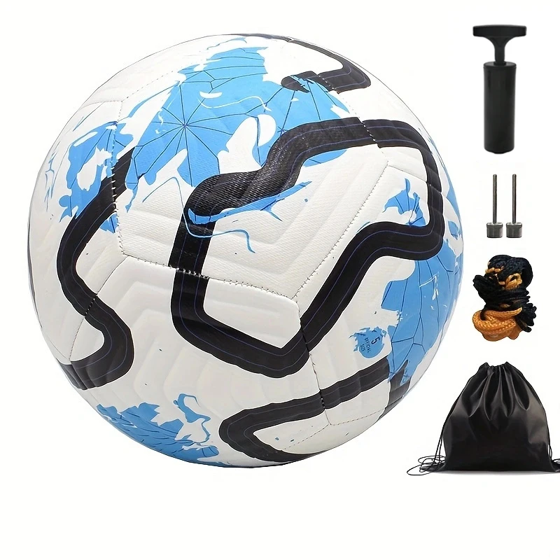 Size 5 soccer Match Training Football machine stitched soccer with inflatable pump kit