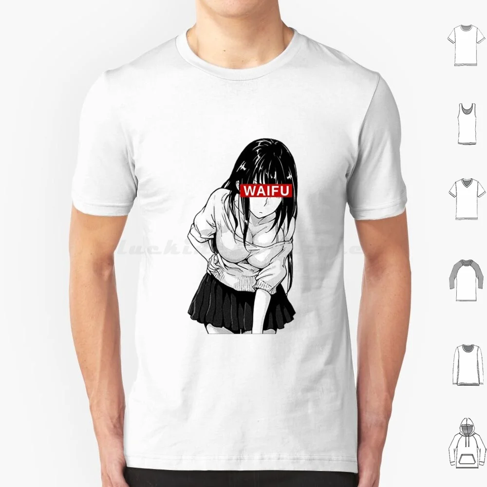 Camiseta de Anime Waifu con Diseño de Desvestirse, Talla Grande, 100% Algodón, Material Ecchi Manga Waifu, Anime Hentai, Desvestir Anime Girl
