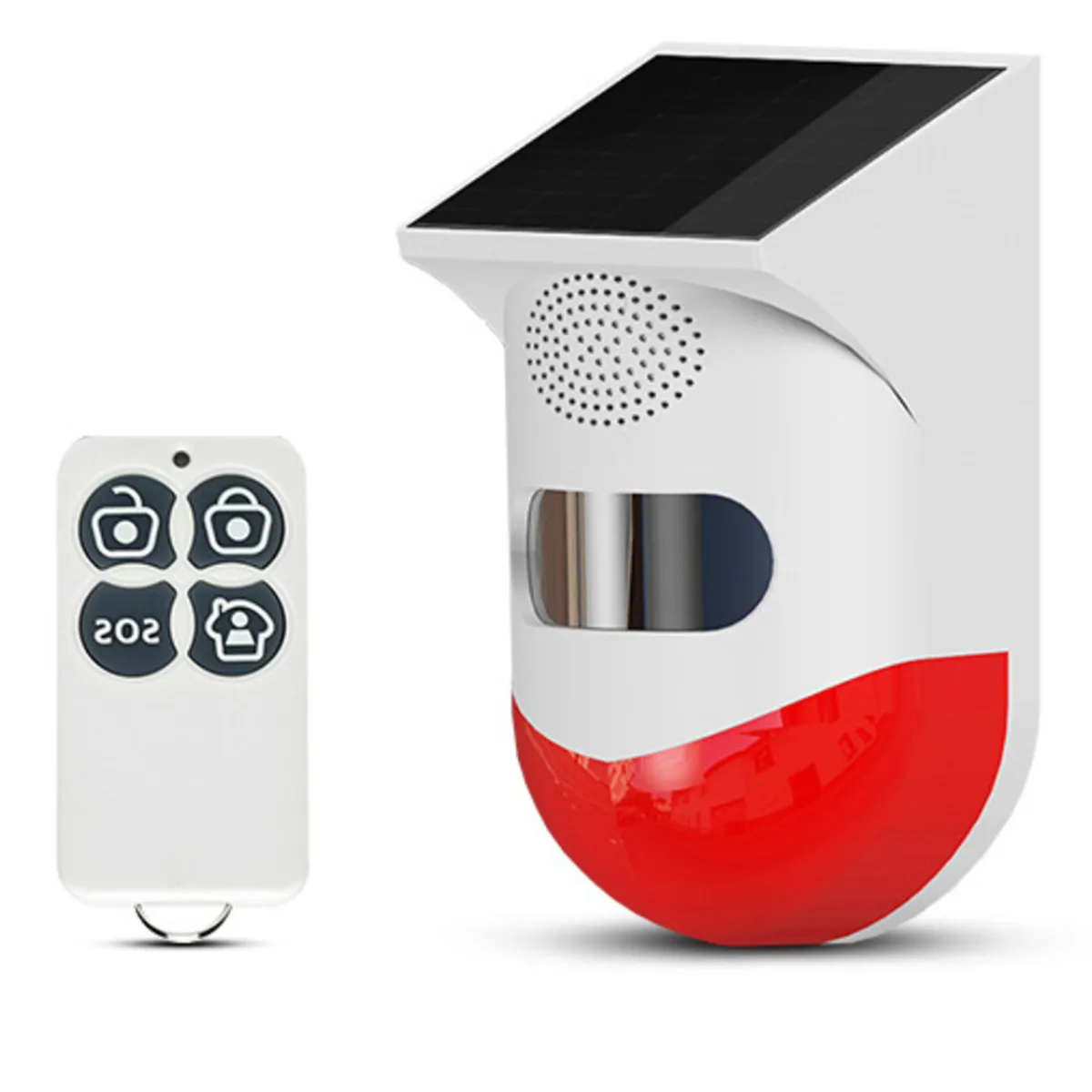 Tuya APP Solar Charge PIR Sensor Wireless Remote Control  Farm Garden Security Sound Light Alarm Movement Detector Smart Wifi