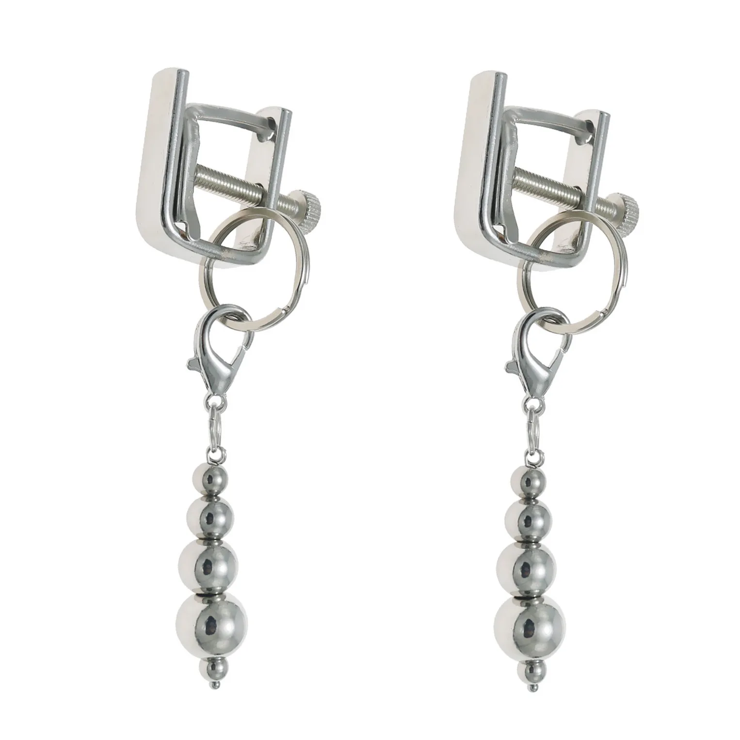 25 المرأة الفولاذ المقاوم للصدأ الحلمة المشابك مع قلادة المرجحة المشابك لكلا الجنسين ألعاب جنسية للأزواج لعبة الثدي لعبة الجنس #5