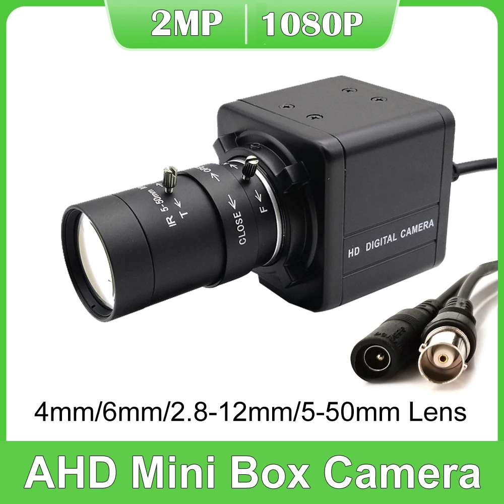 2.8-12mm 5-50mm Manual Zoom Lens AHD Mini Camera 1080P Metal Case Video Surveillance Security Camera For 2MP Ahd DVR System