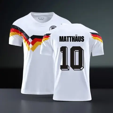 Trendy Style Euro Cup Jersey German National Football Team Boys' and Girls' Jersey Summer Sports Quick-Drying Breathable Jersey