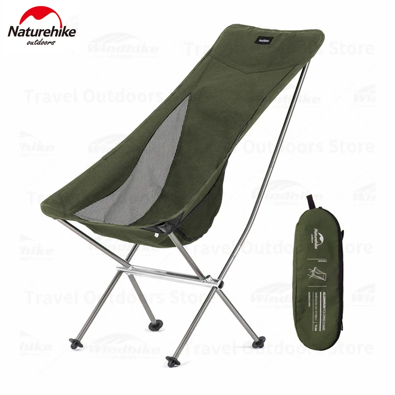 

Naturehike Moon Chair Складной стул для кемпинга с высокой спинкой Сверхлегкий портативный стул из алюминиевого сплава со стабильной поддержкой Стул для рыбалки на открытом воздухе