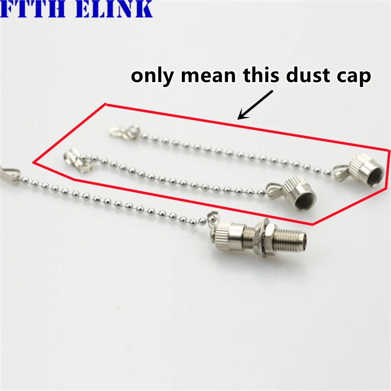 10pcs SMA905 dust cap with metal chain for SMA fiber adapter Anti Dust Plug Material Chain LC connector Dust Cover ELINK