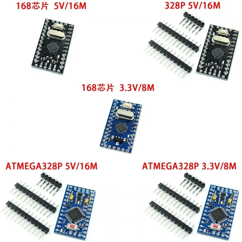 Chip Mini Pro aggiornato 168, 5V, 16M, 3.3v, 8M, blocchi elettronici per arduino