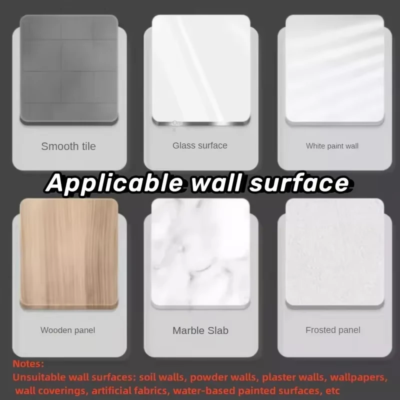 No Punch Self Adhesive Magnetic Wall Remote Organizer Compact Sturdy Storage Rack For TV AC DVD Controllers Home Office White view 6
