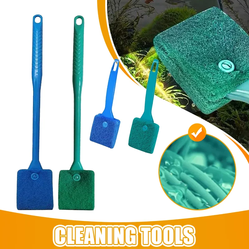 1Pc Aquarium Fish Tank Glass Plant Cleaning Brushes Floating Clean Window Algae Scraper Sponge Cleanning Accessories Tools