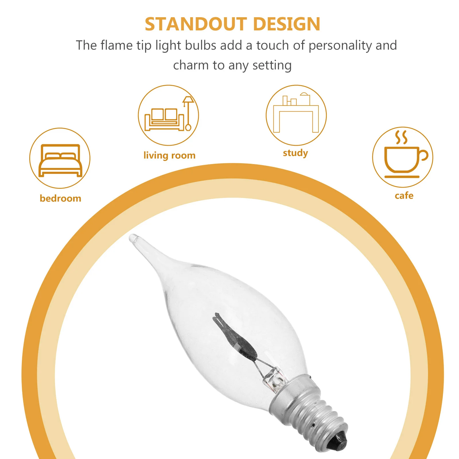12 szt. Żarówek z efektem migoczącego płomienia, vintage, z żarnikiem wolframowym, dekoracyjne żarówki o ciepłym blasku do domu, hotelu, restauracji, kawiarni.