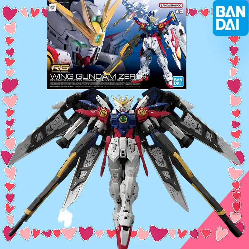Bandai – figurine originale GUNDAM RG 1/144 WING GUNDAM ZERO, haute qualité, modèle d'assemblage, jouets, modèle à collectionner, cadeaux