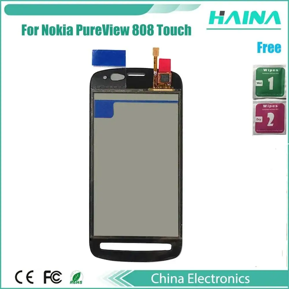 4.0 inch phone touch For Nokia PureView 808 Touch Screen Digitizer Sensor Front Glass Lens Panel