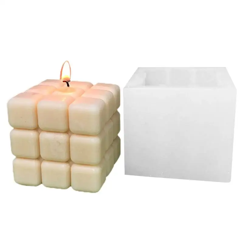 

Cube Molds For Candles Candle Molds For Candle Making Silicone Molds For DIY Cake Wave Shape Sugar Chocolate Decor