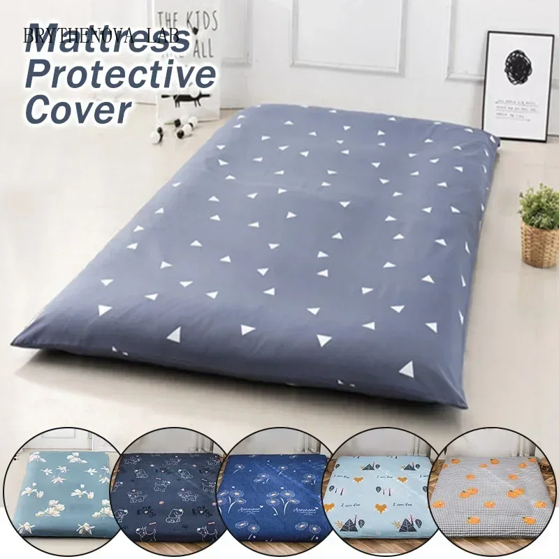 All-inclusive Mattress Cover Skin-friendly Polyester Zipper Dust Cover Bed Rectangle Futon Floor Cushion Tatami Mat Protector