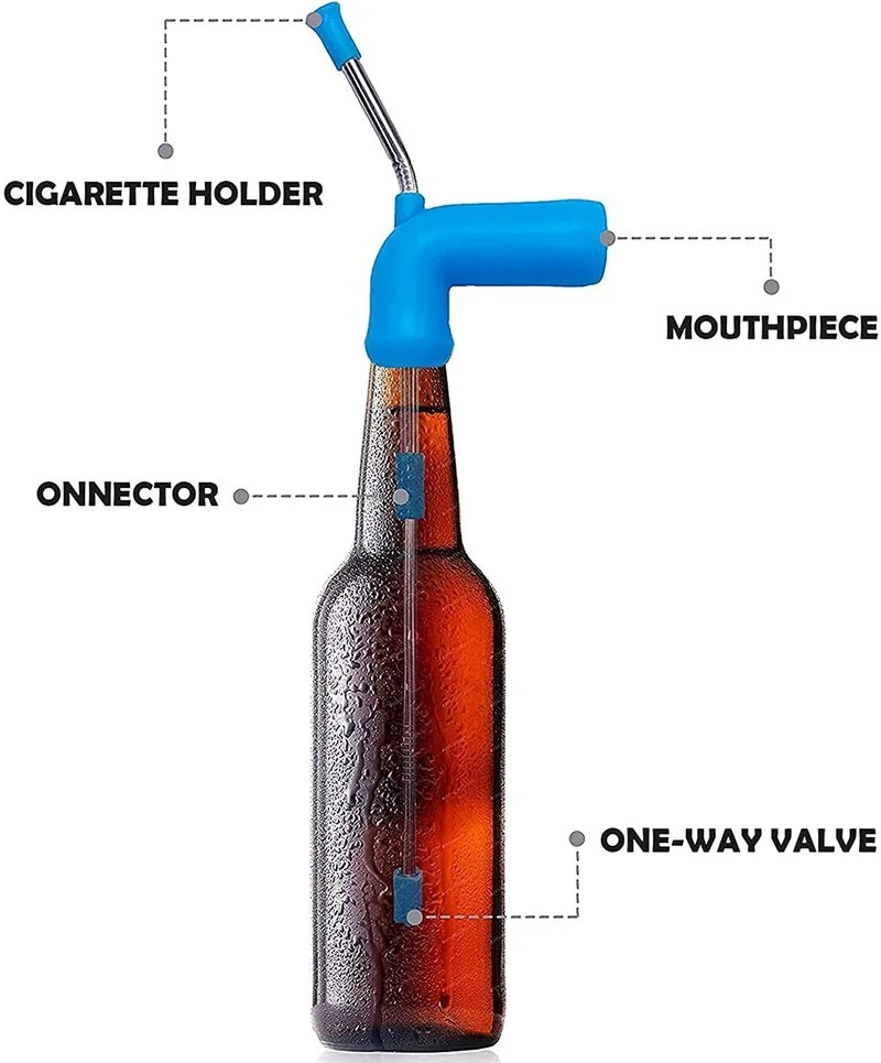 1PC Beer Snorkel Straw Beer Bong Funnel Slammer Double Snorkel Drinking  Beer Bar Tools Festivals Party Dispenser