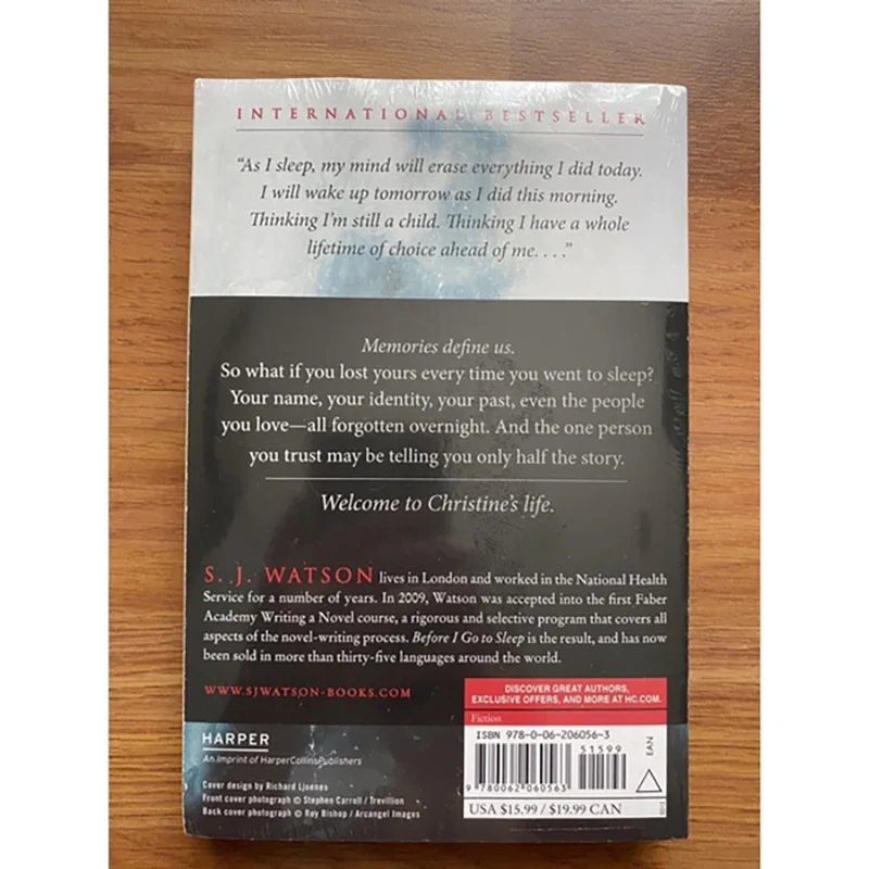 Prima di andare a dormire di S J Watson (Fiction contemporanea - Mistero - Crimine - Thriller) Libri in inglese Libros Livros