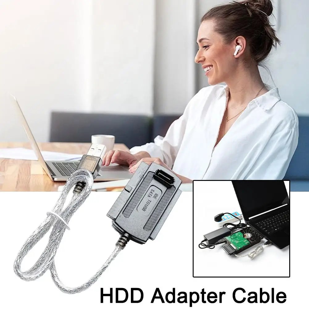 USB 2.0 to IDE SATA Cable 3 in 1 S-ATA 2.5 3.5 Inch Hard Drive Disk HDD Adapter Converter Cable For PC Laptop