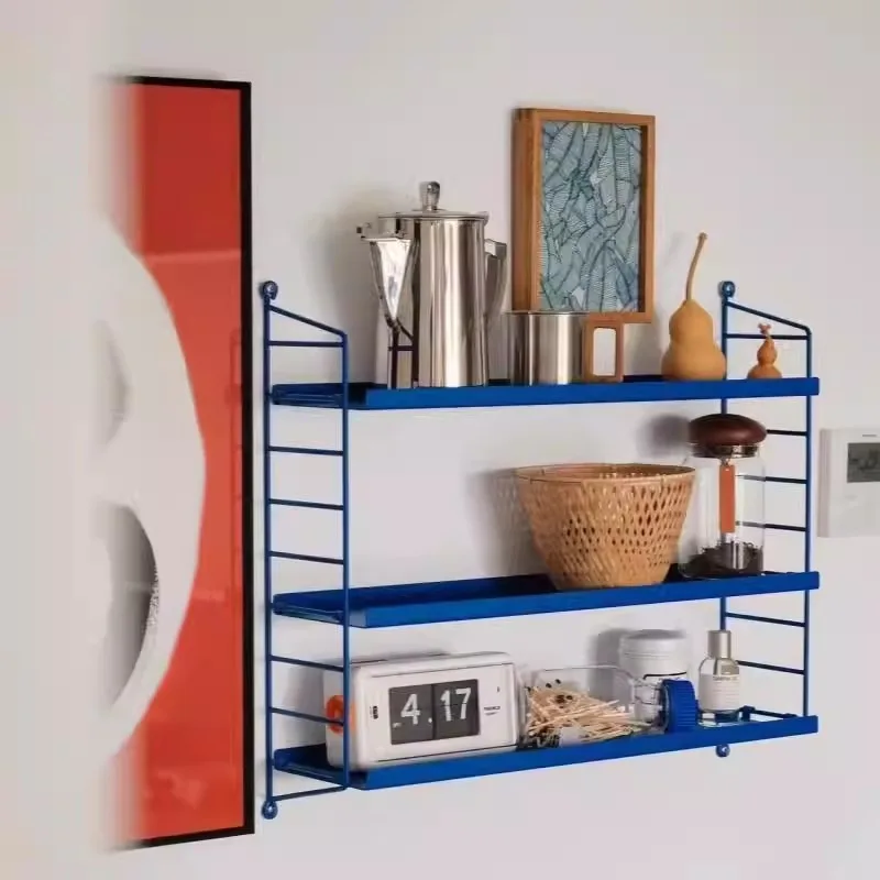 Metal Floating Wall Shelf Bedroom Display Stand Kitchen Storage Holders Multifunctional Portable Shelves Organizers Iron Shelf