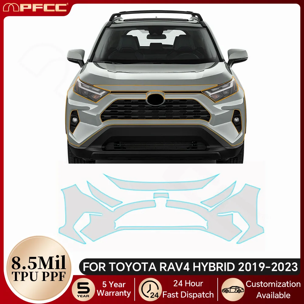 

For Toyota RAV4 Hybrid XA50 2019-2025 8.5Mil TPU Anti-Scratch Paint Protection Film Pre-cut PPF Car Body Clear Kit Resistant Bra