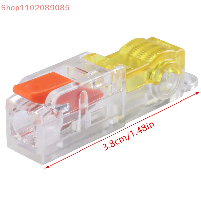 10Pcs T-Type Stripping Free Wiring Connector With Fixing Hole Quick Branch Splice Junction Box Lever Wire Connector 32A