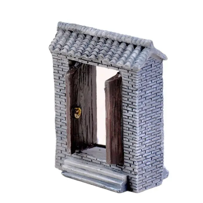 1 Pcs Ancient House Archway Micro Landscape Mini Old City Gate Resin DIY Ornaments Crafts Bonsai Fairy Garden Supplies