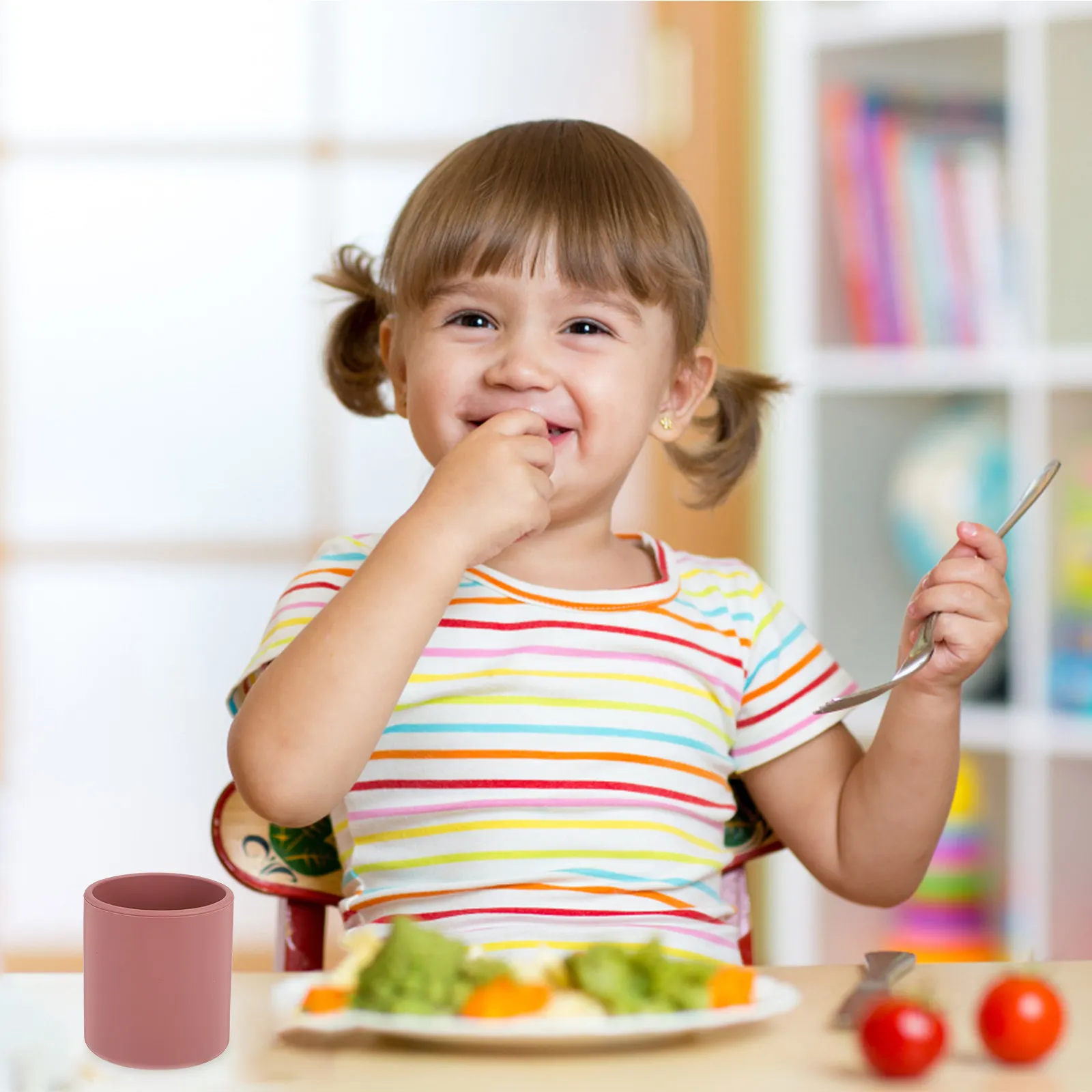 

Silicone Baby Training Cup for Toddlers Ergonomic Anti-Choking Design Smooth Arc Body Safe Odorless Kids Drinking Cup