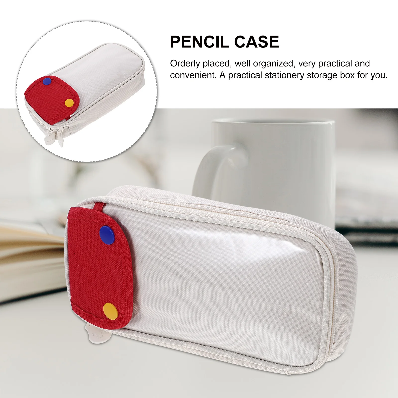 

Pencil Case Pen Storage Bag for Girls Two Color Stitching Compact Travel Purse School Office Supplies Cute Pouch Zipper Bag