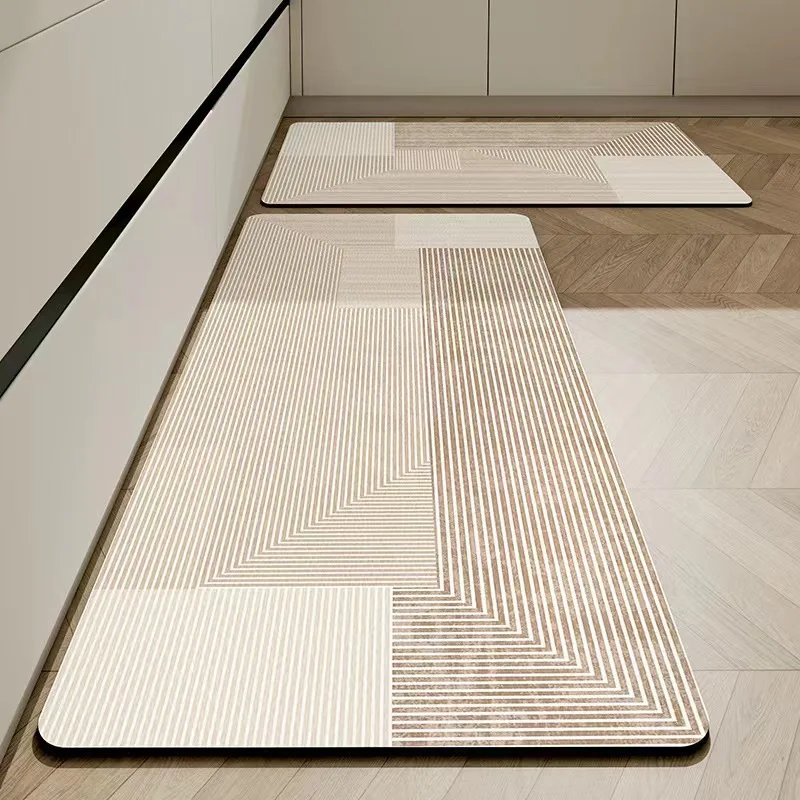 VIKAMA Non-Slip Diatomite Kitchen Sink Mat, Super Absorbent Floor Tile, Quick Dry Anti-Fatigue Rug for Counter, Easy Clean