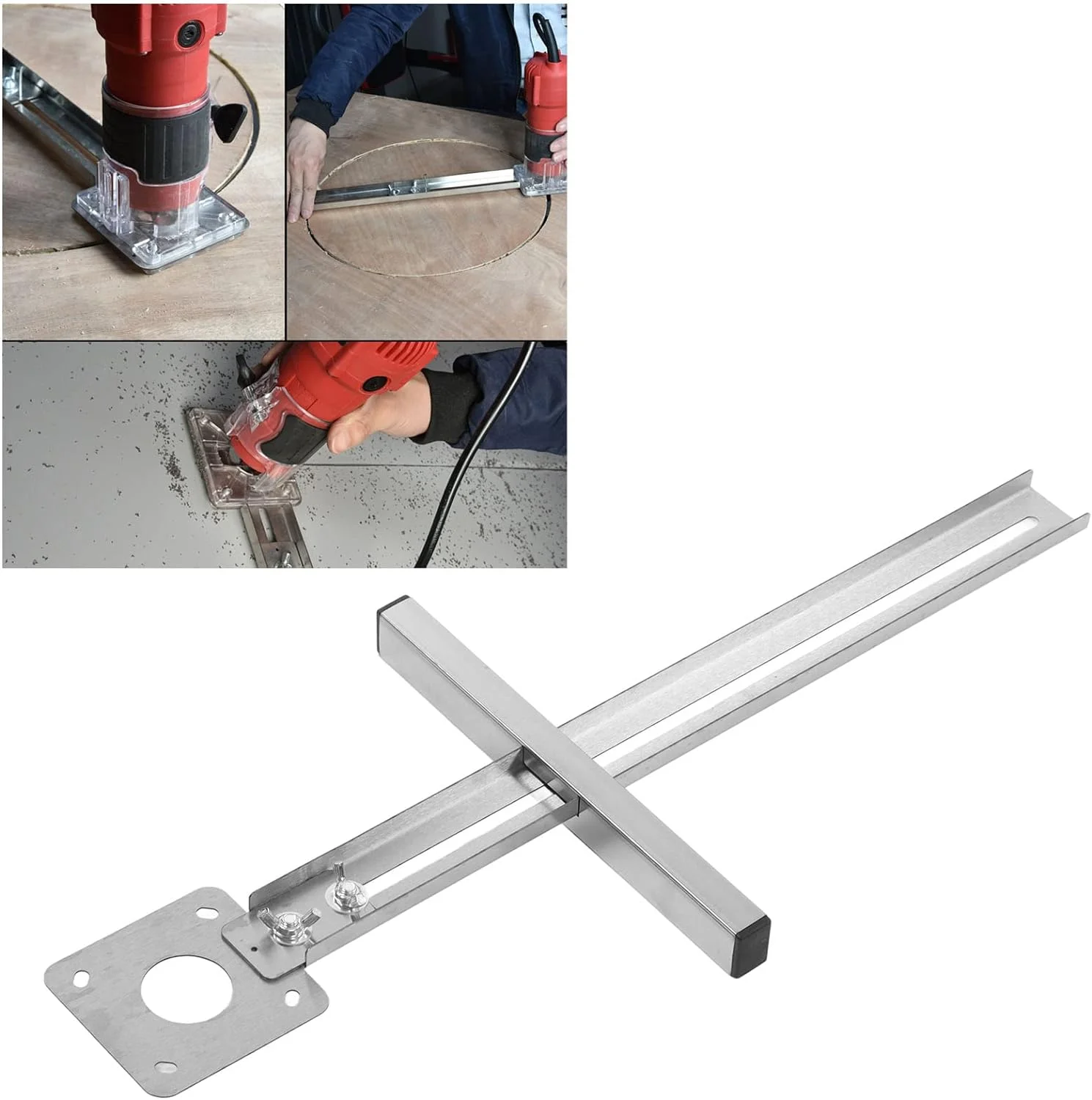 

Woodworking Circle Cutting Jig For Trimming Machine Edge Guide Positioning Cutting Board Tool Opener Woodworking Router