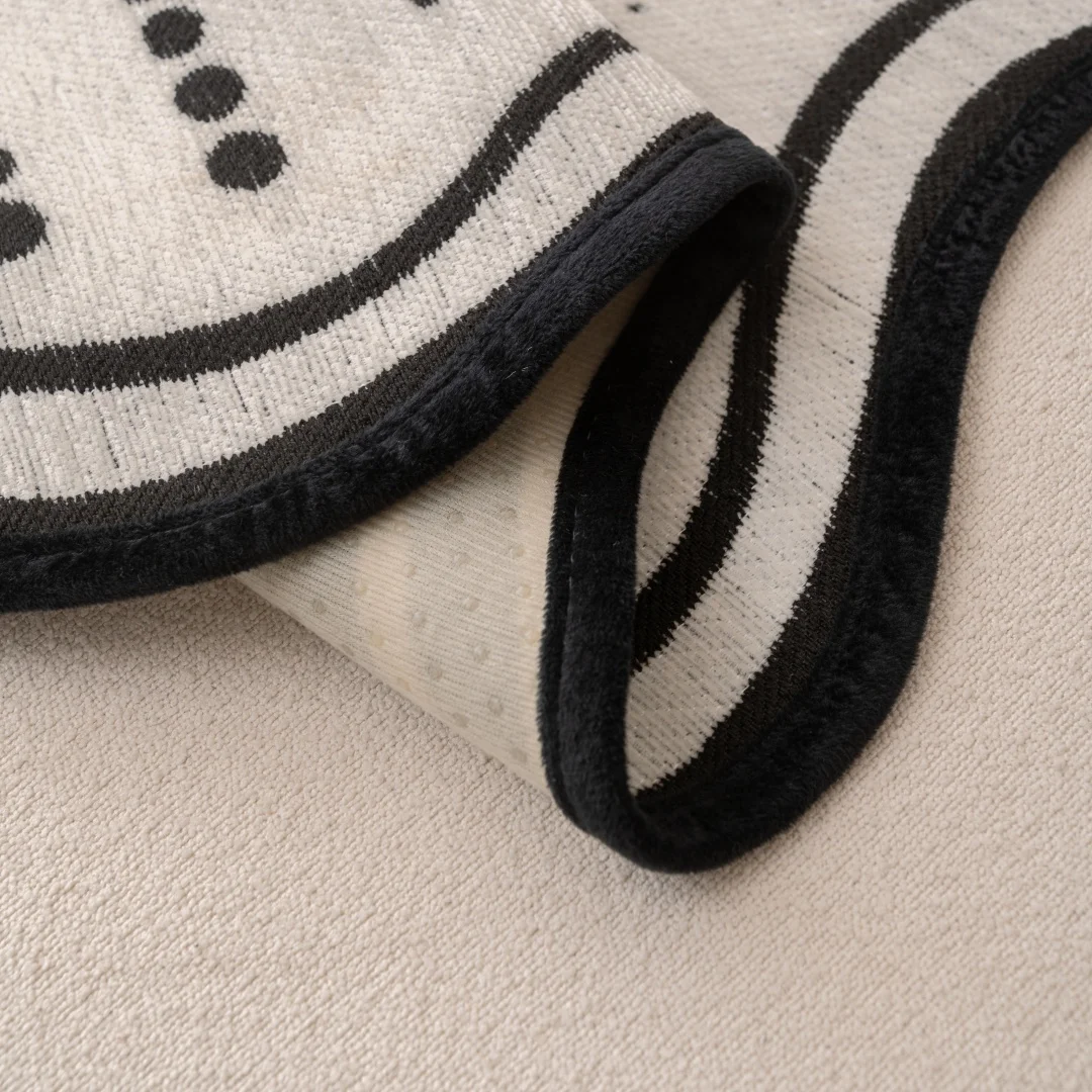 Simple Dots Lines Chenille Sofa Cushion Cover Living Room Unique Shape Non-slip Couch Cover Towel Seat Pad Protect All Season