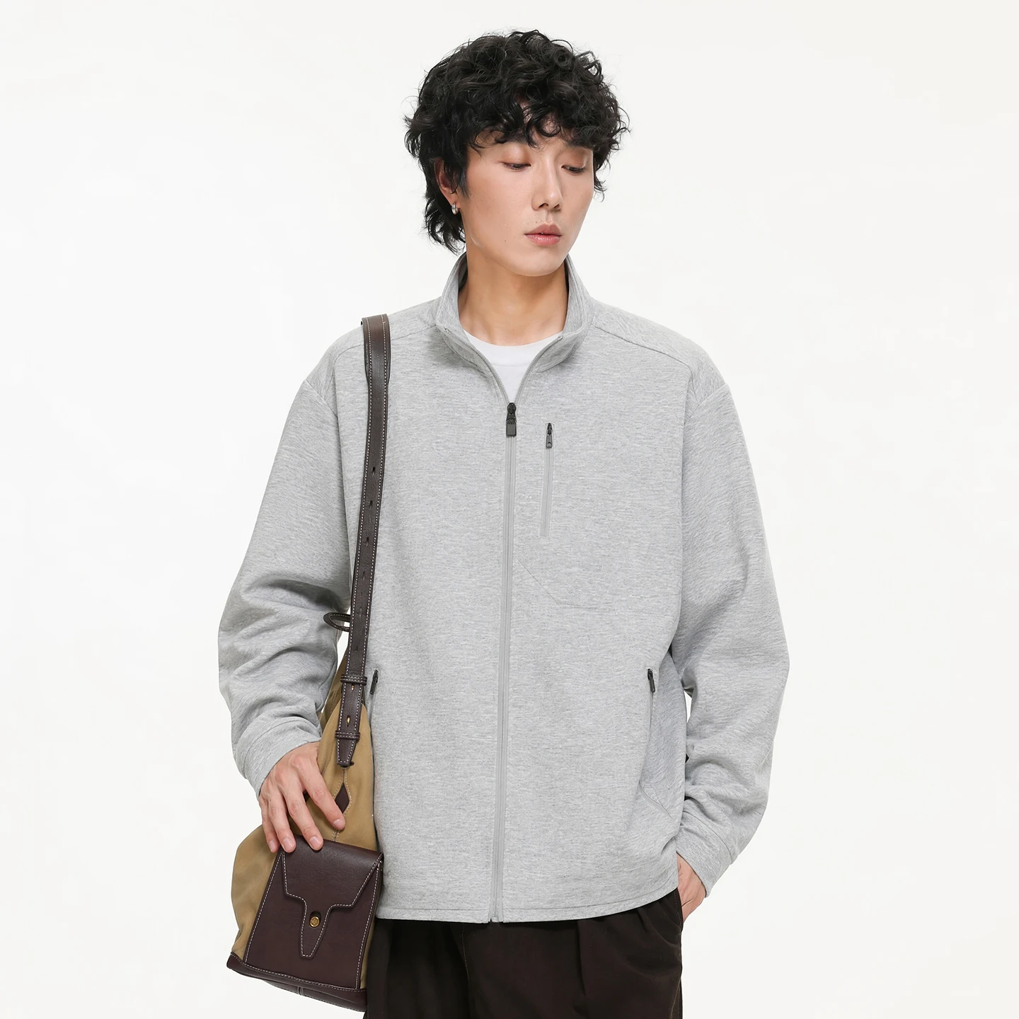 Spring Autumn Sweatshirts Jacket Men Outdoor Fashion Hiking Casual Loose Track Hoodies Sweatshirts Coat Cardigan Jacket