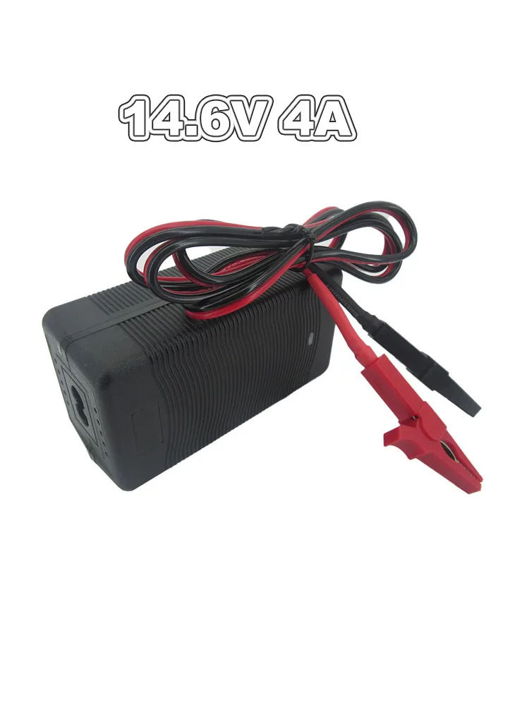 Ładowarka do akumulatorów Lifepo4 14.6V 4A, 12V 12.8V 4S Litowo-żelazowo-fosforanowych, solarna, samochodowa, LFP, do magazynowania energii, szybka ładowarka z krokodylkami. — zdjęcie produktu 7