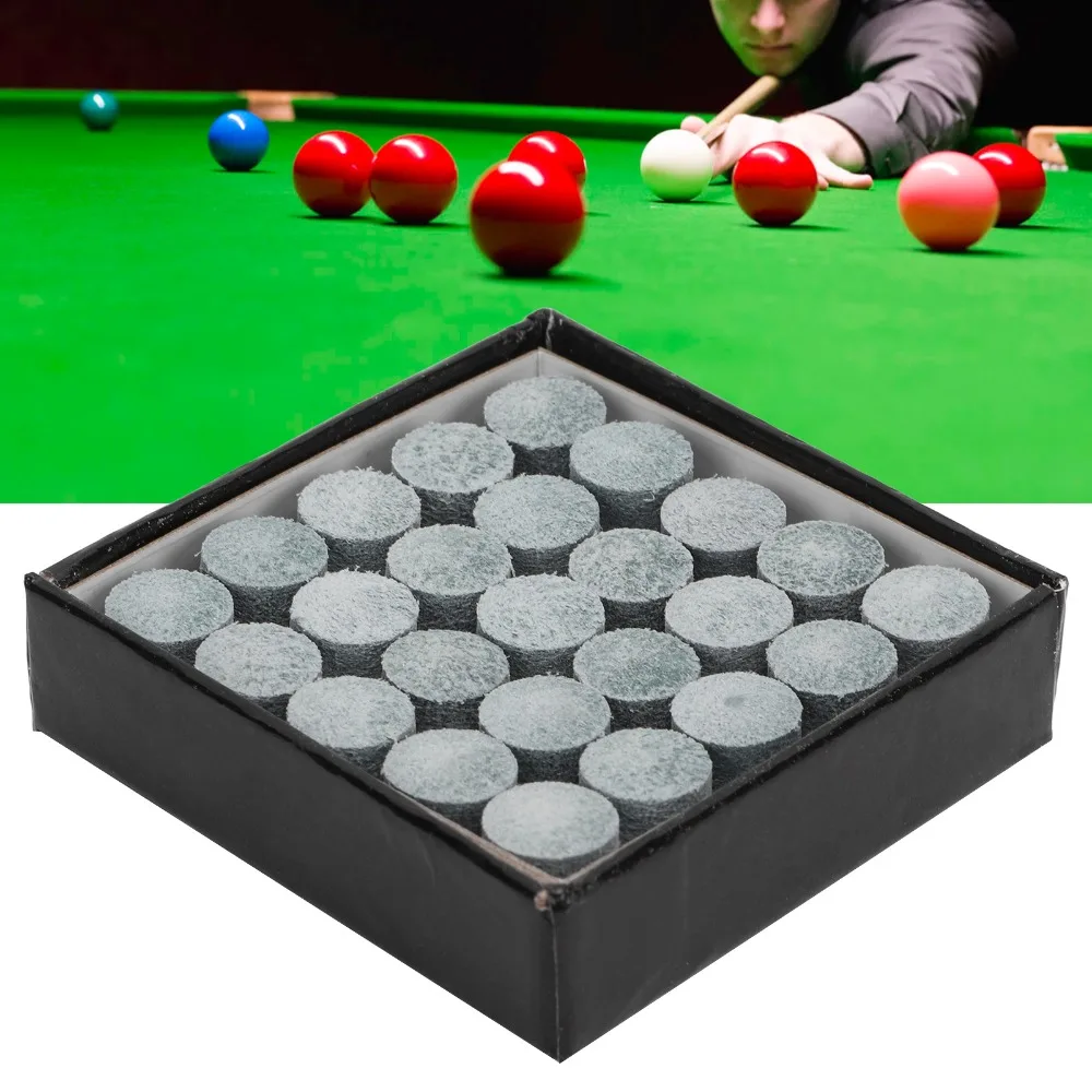 

50 Pcs Billiard accessories Grade B Pool Cue Tips 10mm Leather Snooker Cue Tips Billiard Cue Tips Training