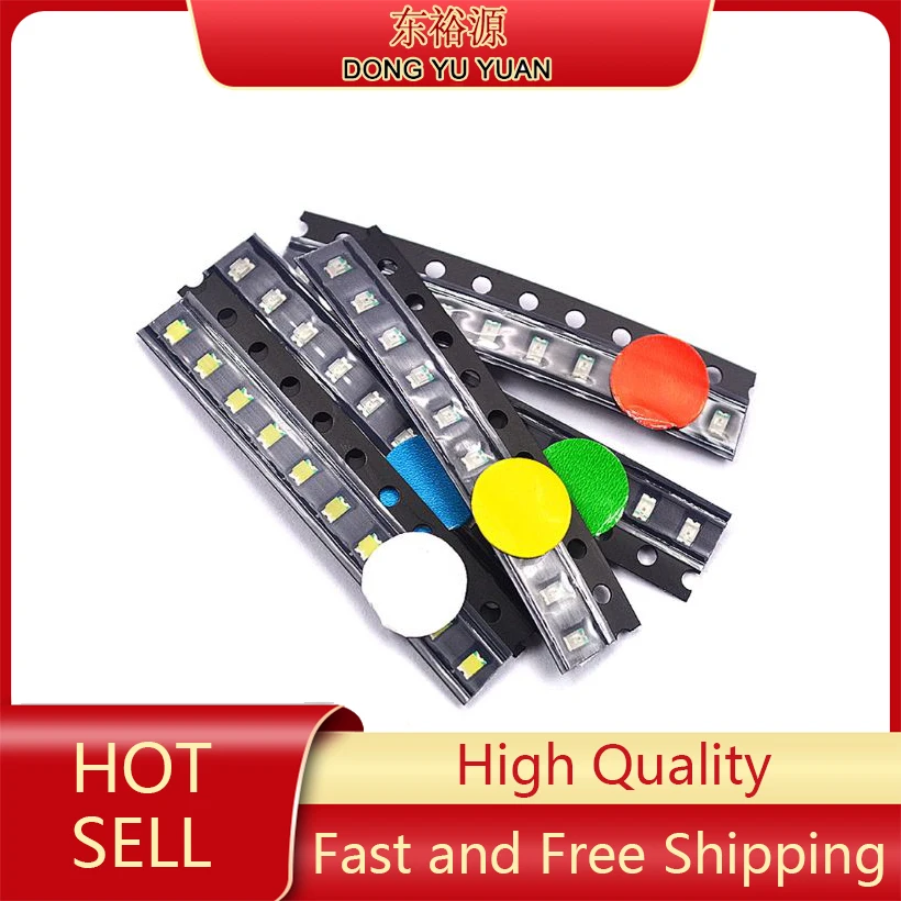 100pcs=5colors X 20pcs 5050 5730 1210 1206 0805 0603 LED Diode Assortment  SMD LED Diode Kit Green/ RED / White / Blue / Yellow