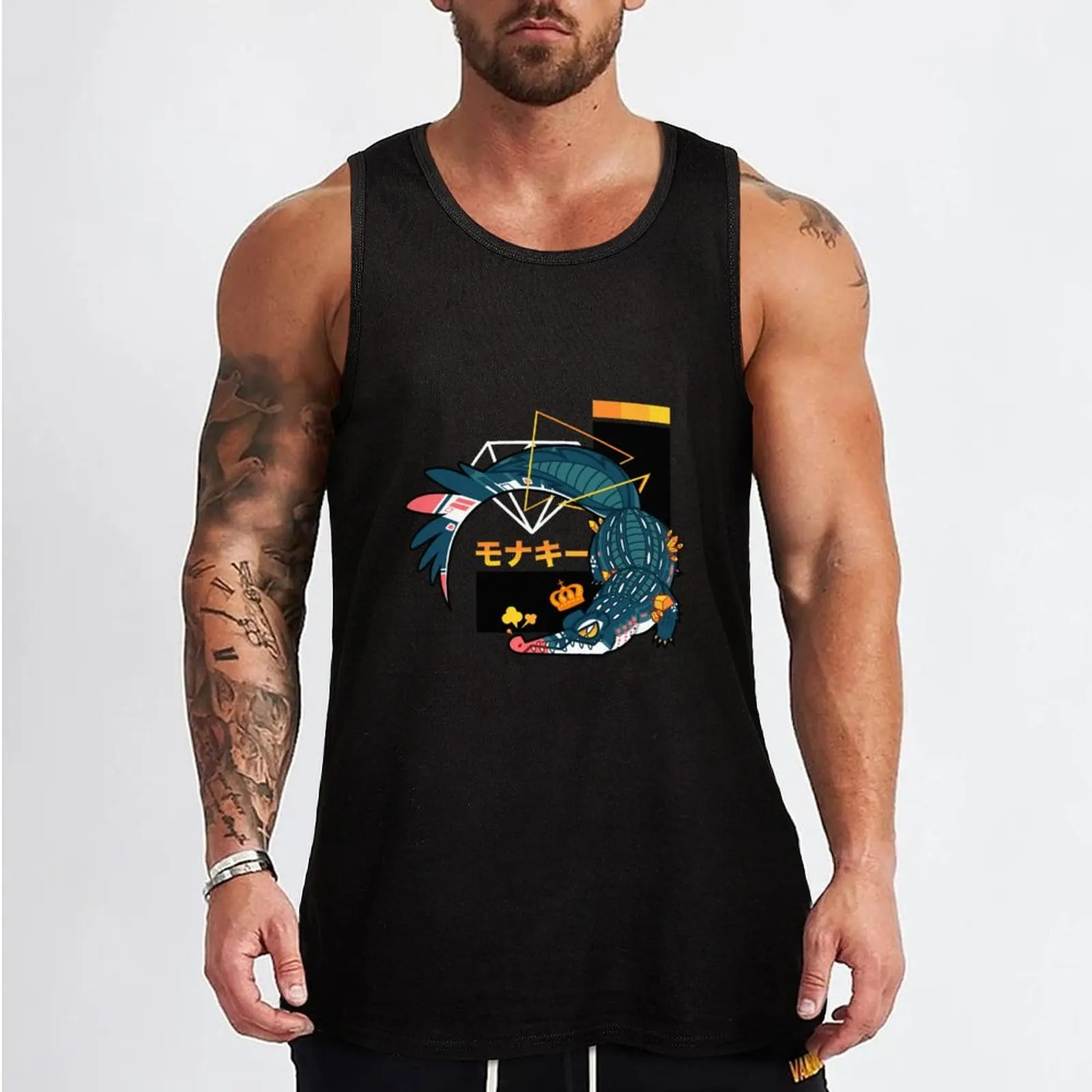 Gharial: MONARCHY Tank Top gym accessories man male top summer clothes quick-drying t-shirt