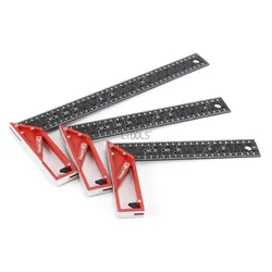 Right Angle Ruler 90 Degrees Multifunctional Stainless Steel Woodworking Angle Ruler High-precision Angle Universal Crank Ruler