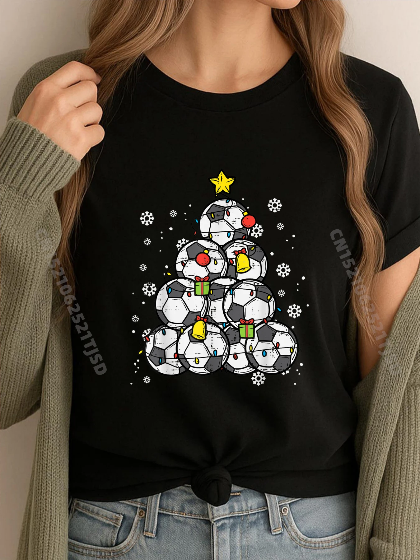 

Футбольная рождественская елка, рождественские пижамы, пижамы, рубашки для девочек, женская рубашка с графическим рисунком, мужская рубашка, топы, футболка, пасхальное воскресенье