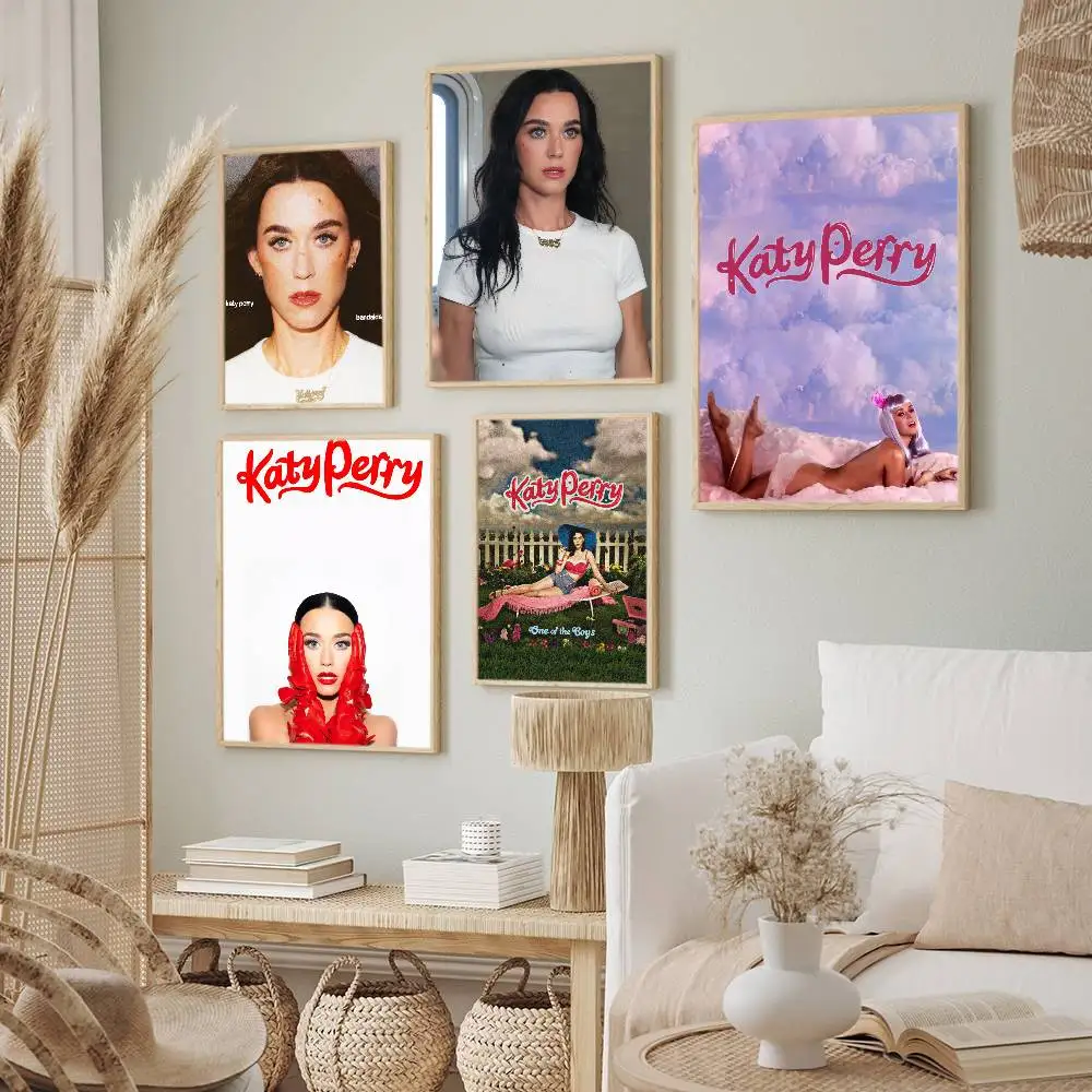 ملصق لوحات زخرفية لملصقات Singer K-Katy P-Perry مناسبة لغرف المعيشة وغرف النوم والمكاتب والحانات #2